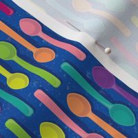 Sweet Ice Cream Spoons on Blue by ArtfulFreddy