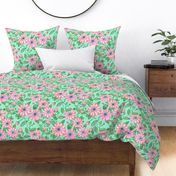 Spring Gerber Daisies Linen-mint