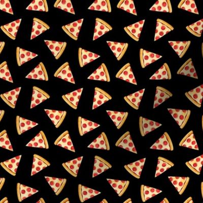 (7/8" scale) pizza slice (black) food fabric C19BS