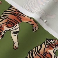 tigers on green