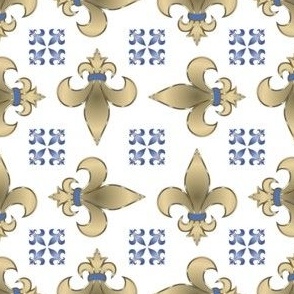 FLEUR DE LIS QUAD WHITE