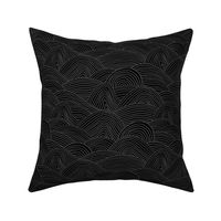 Ocean waves and surf vibes abstract salty water minimal Scandinavian style stripes navy gray charcoal black