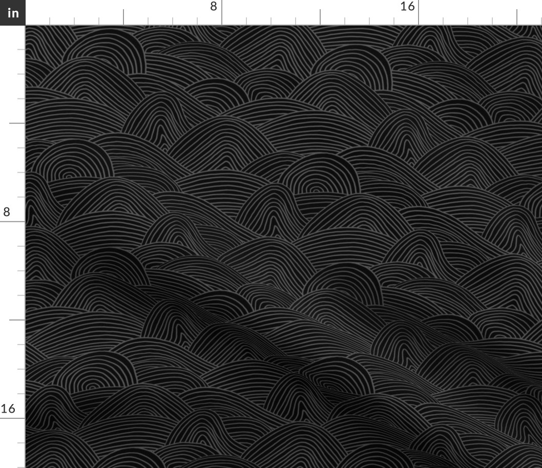 Ocean waves and surf vibes abstract salty water minimal Scandinavian style stripes navy gray charcoal black