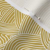 Ocean waves and surf vibes abstract salty water minimal Scandinavian style stripes ochre yellow