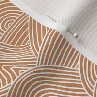 Ocean waves and surf vibes abstract salty water minimal Scandinavian style stripes cinnamon ginger brown