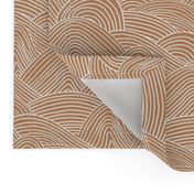 Ocean waves and surf vibes abstract salty water minimal Scandinavian style stripes cinnamon ginger brown