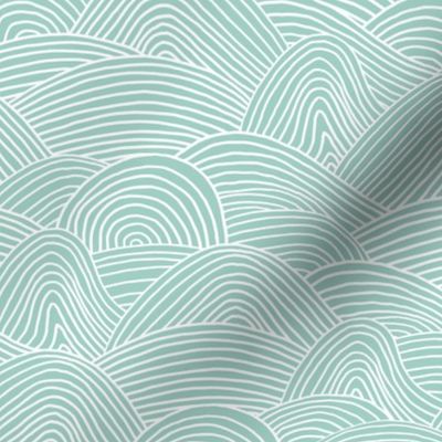 Ocean waves and surf vibes abstract salty water minimal Scandinavian style stripes mint green spring summer
