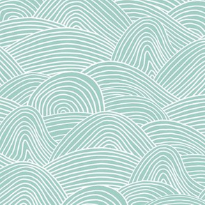 Ocean waves and surf vibes abstract salty water minimal Scandinavian style stripes mint green spring summer