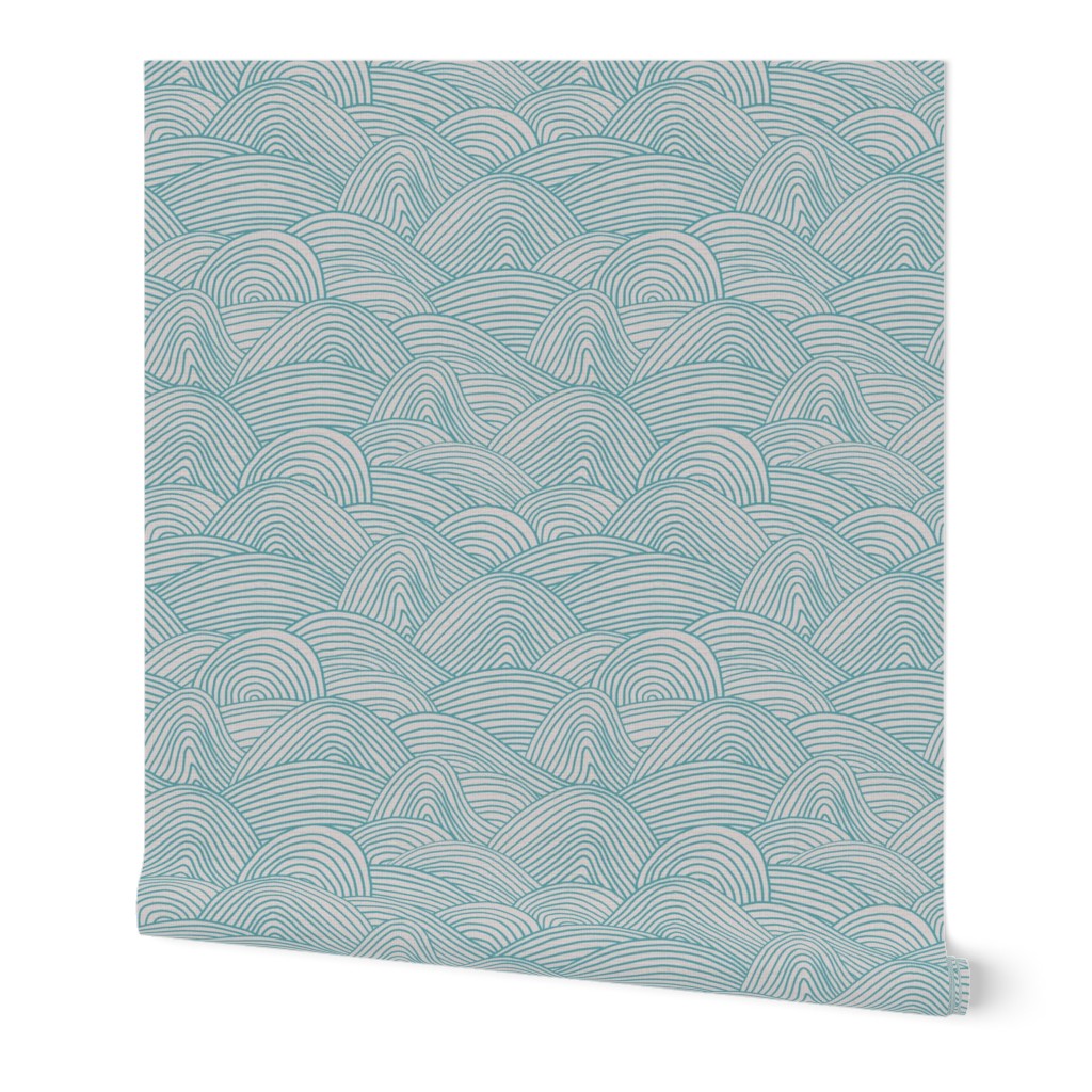 Ocean waves and surf vibes abstract salty water minimal Scandinavian style stripes blue beige spring summer