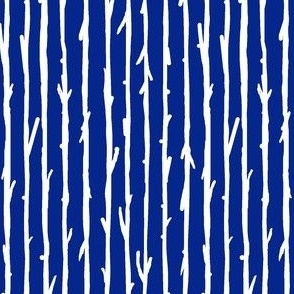 Twig Striations / Navy & White