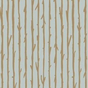 Twig Striations /Modern Grey & Golden Camel  