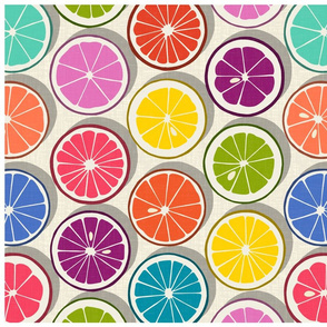 citrus polka pop pearl tea towel