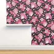 Pomegranate Chintz Pink Black