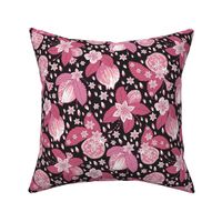 Pomegranate Chintz Pink Black