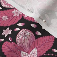 Pomegranate Chintz Pink Black