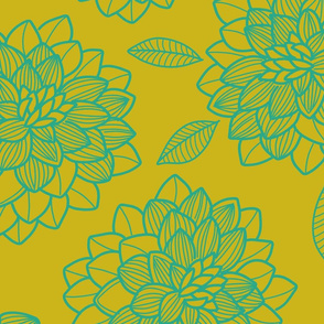 Retro Collection Floral Yellow