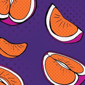 Pop Art Citrus Orange & Purple