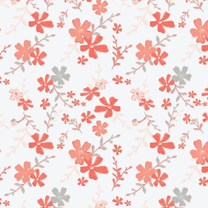 Coral Flowers White