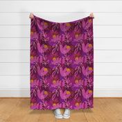 Abstract Purple Floral - Large