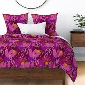 Abstract Purple Floral - Large