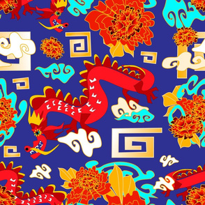 dragon dancers blue