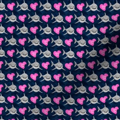 (3/4" scale) Love Bites - Shark Valentines - Blue and Pink - LAD19BS