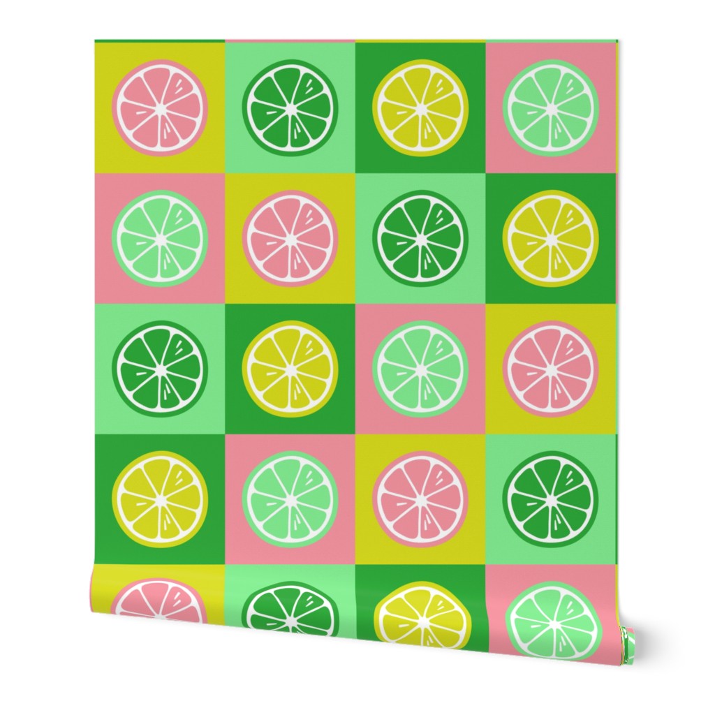 Pop Art lemons neon green pink