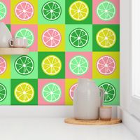 Pop Art lemons neon green pink