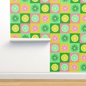 Pop Art lemons neon green pink