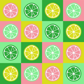 Pop Art lemons neon green pink