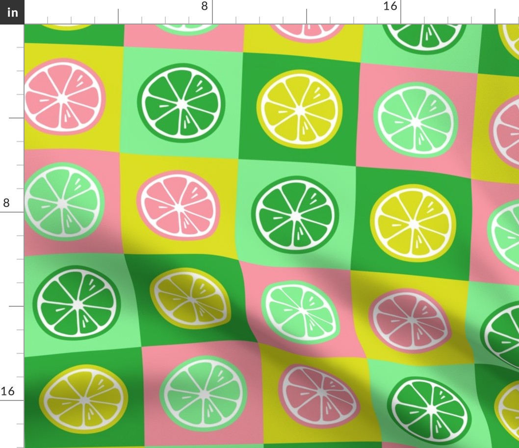 Pop Art lemons neon green pink