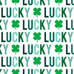 Lucky - four leaf clover - multi green - St. Patricks Day - LAD1