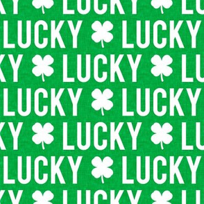 Lucky - four leaf clover - green 2 - St. Patricks Day - LAD1