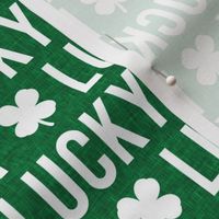 Lucky - four leaf clover - green - St. Patricks Day - LAD1
