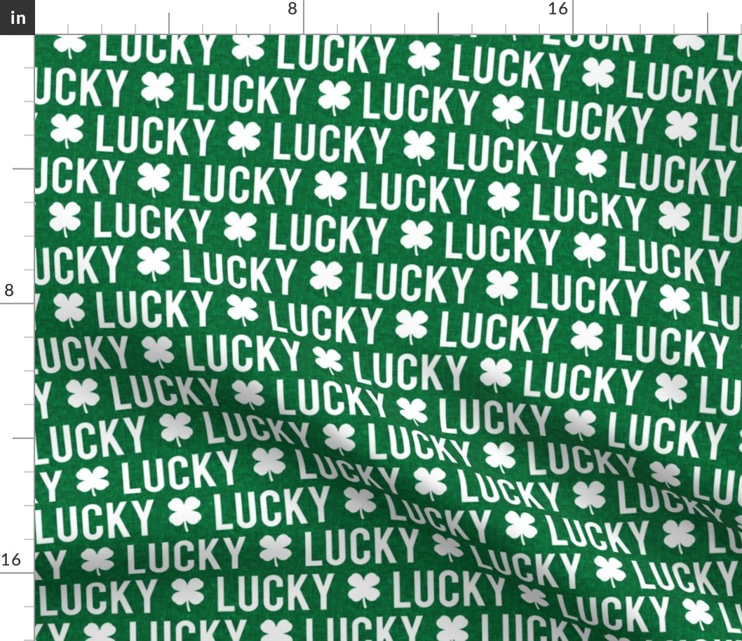 Lucky - four leaf clover - green - St. Patricks Day - LAD1