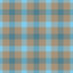 Light Soft Summer Blue Brown Aquamarine Plaid Seasonal Color Palette