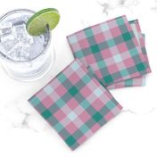 Light Summer Pink Green Gray Plaid Seasonal Color Palette