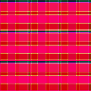 Magenta Hot Pink Plaid 6x6