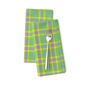 Warm Spring Green Yellow Purple Plaid Seasonal Color Palette