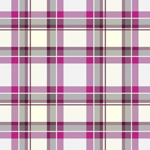 Candy Shop Plaid / Pink Berry Purple Grey  