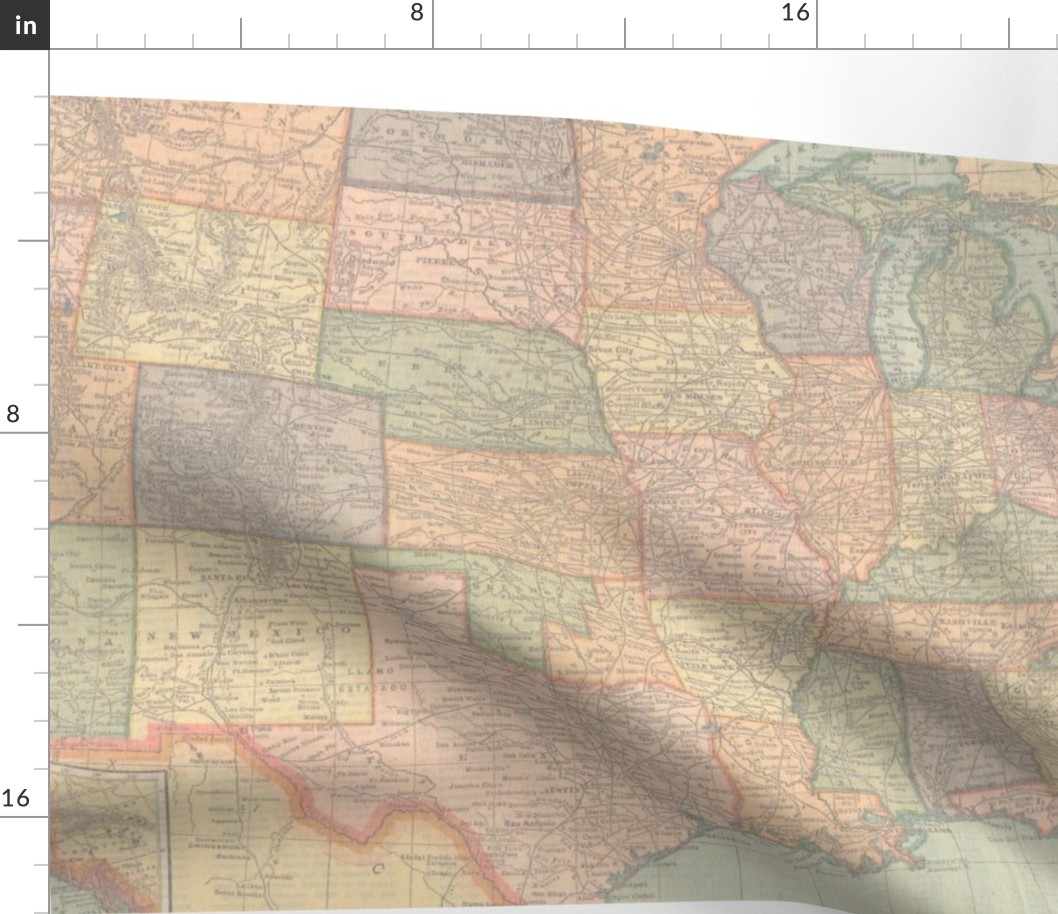 1895 United States Map