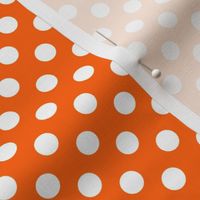 Orange_FF6401+Polka white dots