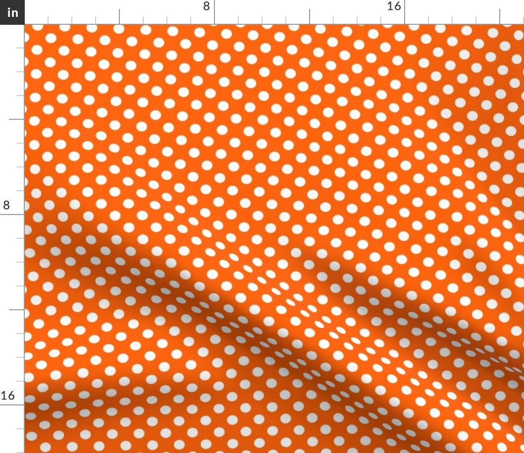 Orange_FF6401+Polka white dots
