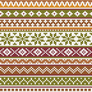 Fair Isle Warm with Burgundy