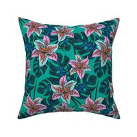 Tropical Lily-Teal