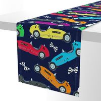 Jacks race cars in navy - large scale