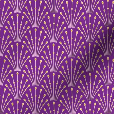 art deco beads - purple