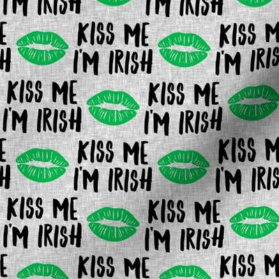 Kiss me I'm Irish - grey - St Patrick's day - LAD19