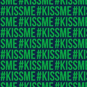 #kissme - green on navy - LAD19