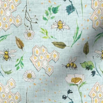 Garden Bee Hive ( minty blue) MED 